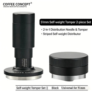 Vertical Striped Gravity Espresso Distributor - Stainless Steel Self-Leveling Tool 51/53/58mm From $16