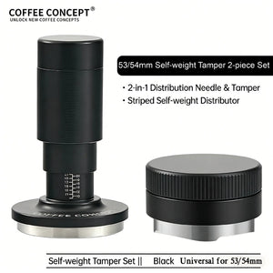 Vertical Striped Gravity Espresso Distributor - Stainless Steel Self-Leveling Tool 51/53/58mm From $16