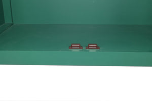 59in Green Accent Cabinet with 4 Doors - Mid Century Modern Buffet - Dark Green