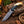 Hand Forged Damascus Folding Knife With Bull Horn Handle & Leather Sheath