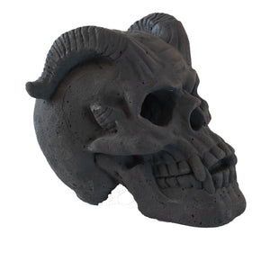Hand-Forged Flame Skull for Fire Pits with Dramatic Flame Vents - Natural Finish