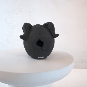 Hand-Forged Flame Skull for Fire Pits with Dramatic Flame Vents - Natural Finish
