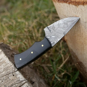 Handmade Damascus Steel Skinner Knife - Resin Handle - 5.5" Full Tang Damascus Knife