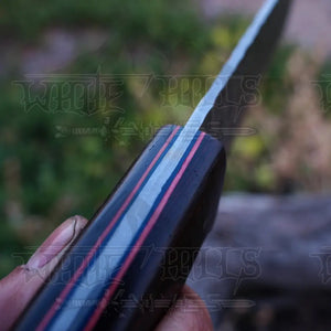 Handmade Damascus Steel Warrior Tanto Knife - Rosewood Handle