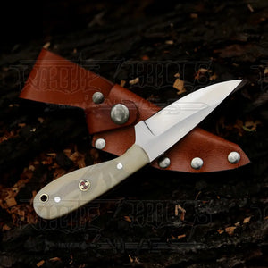 Handmade Forged Full Tang Skinner Knife - Camel Bone Handle - D2 Steel- 7 inches - SK-010