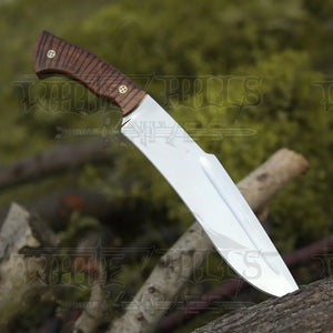 Handmade Forged Stainless Steel Survival Hunting Bushcraft Kukri Knife EDC 15” With Cocobolo Wood Handle