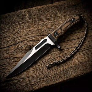 Rambo-Style Survival Bowie Knife – 14" D2 Spear Point with G10 Handle