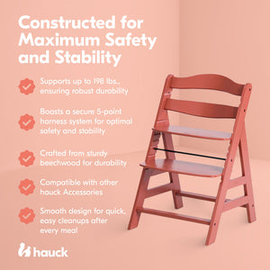 hauck Alpha+ Grow Along Adjustable Wooden Highchair, Beechwood, Cork Finish
