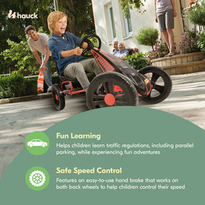 hauck Cyclone Pedal Go Kart with Adjustable Bucket Seat for Kids Ages 4 to 8 - TRAPSKI