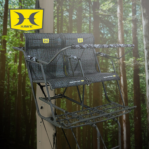 Hawk Big Denali 18 Foot Durable Steel 2 Man Hunting Game Deer Ladder Tree Stand