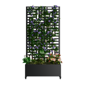 Metal Planter Box with Trellis