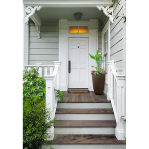 Southern Patio Newland 21 Inch Square Outdoor Porch Patio Resin Planter, Coffee