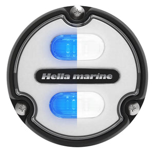 Hella Marine Apelo A1 Blue White Underwater Light - 1800 Lumens - Black Housing - White Lens - TRAPSKI