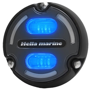 Hella Marine Apelo A2 Blue White Underwater Light - 3000 Lumens - Black Housing - Charcoal Lens w/Edge Light - TRAPSKI