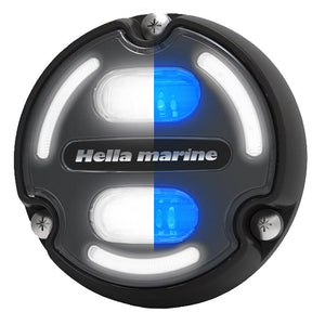 Hella Marine Apelo A2 Blue White Underwater Light - 3000 Lumens - Black Housing - Charcoal Lens w/Edge Light - TRAPSKI