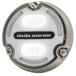 Hella Marine Apelo A2 Blue White Underwater Light - 3000 Lumens - Bronze Housing - White Lens w/Edge Light - TRAPSKI