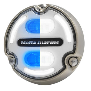 Hella Marine Apelo A2 Blue White Underwater Light - 3000 Lumens - Bronze Housing - White Lens w/Edge Light - TRAPSKI