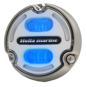 Hella Marine Apelo A2 Blue White Underwater Light - 3000 Lumens - Bronze Housing - White Lens w/Edge Light - TRAPSKI