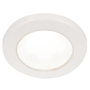 Hella Marine EuroLED 75 3" Round Screw Mount Down Light - White LED - White Plastic Rim - 12V - TRAPSKI