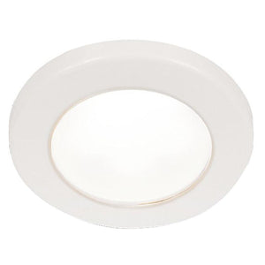 Hella Marine EuroLED 75 3" Round Screw Mount Down Light - White LED - White Plastic Rim - 24V - TRAPSKI