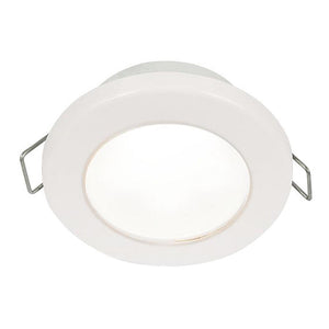 Hella Marine EuroLED 75 3" Round Spring Mount Down Light - White LED - White Plastic Rim - 12V - TRAPSKI
