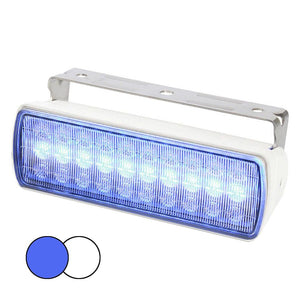 Hella Marine Sea Hawk XL Dual Color LED FloodLights - Blue/White LED - White Housing - TRAPSKI