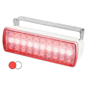 Hella Marine Sea Hawk XL Dual Color LED Floodlights - Red/White LED - White Housing - TRAPSKI