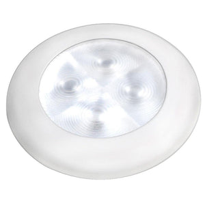 Hella Marine Slim Line LED 'Enhanced Brightness' Round Courtesy Lamp - White LED - White Plastic Bezel - 12V - TRAPSKI