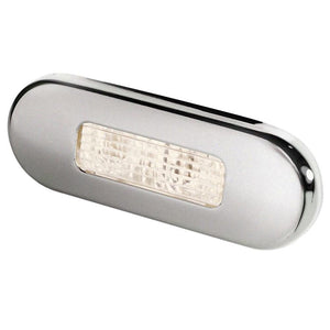 Hella Marine Surface Mount Oblong LED Courtesy Lamp - Warm White LED - Stainless Steel Bezel - TRAPSKI