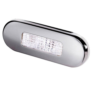 Hella Marine Surface Mount Oblong LED Courtesy Lamp - White LED - Stainless Steel Bezel - TRAPSKI