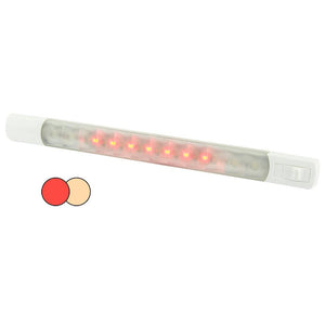 Hella Marine Surface Strip Light w/Switch - Warm White/Red LEDs - 12V - TRAPSKI