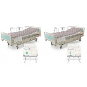 SereneLife Twin Size Inflatable Bed Bubble Pad Air Mattress w/ AC Pump (2 Pack)