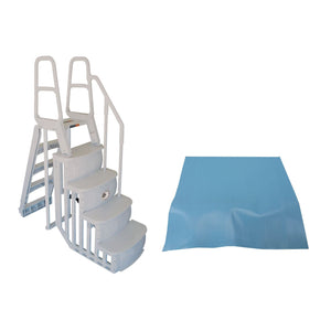 MAIN ACCESS 200100T Above Ground Swimming Pool Smart Step/Ladder System w/ Pad - TRAPSKI