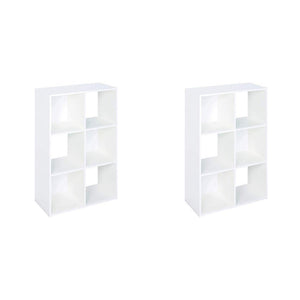 Closetmaid Decorative Home 6-Cube Cubeicals Organizer Storage, White (2 Pack)