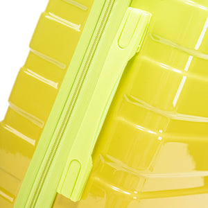 2-Piece Polycarbonate Spinner Wheel Luggage Set with Lock - Green & Yellow