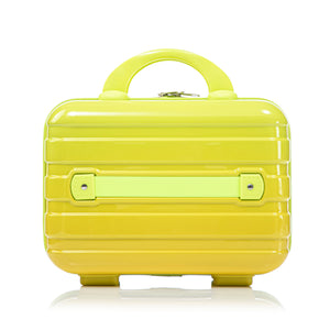 2-Piece Polycarbonate Spinner Wheel Luggage Set with Lock - Green & Yellow