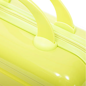 2-Piece Polycarbonate Spinner Wheel Luggage Set with Lock - Green & Yellow