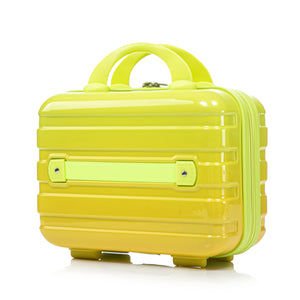 2-Piece Polycarbonate Spinner Wheel Luggage Set with Lock - Green & Yellow