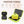 2-Piece Polycarbonate Spinner Wheel Luggage Set with Lock - Green & Yellow