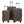 3 Piece ABS Spinner Wheel Luggage Set with Spinner Wheels - Brown