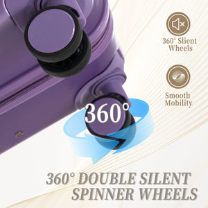 HIFINE Tourist 3-Piece ABS Spinner Wheel Luggage Set