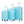 HIFINE Tourist 3-Piece ABS Spinner Wheel Luggage Set (Blue)