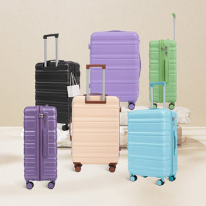Green 3-Piece Spinner Wheel Luggage Set with Spinner Wheels and Locks