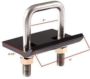 Hitch Mount Stabilizer for 1.25" to 2" Hitch Receivers, Black - TRAPSKI