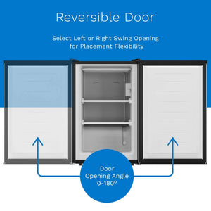 hOmeLabs Compact 3.0 Cubic Ft Single Door Freestanding Locking Mini Freezer - TRAPSKI