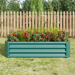 Metal Raised Garden Bed with Anti-Rust Coating - Green