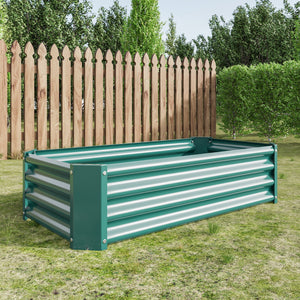 Metal Raised Garden Bed with Anti-Rust Coating - Green