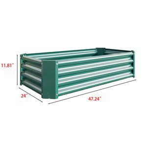 Metal Raised Garden Bed with Anti-Rust Coating - Green