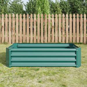 Metal Raised Garden Bed with Anti-Rust Coating - Green