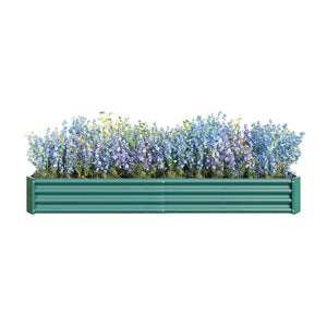 Metal Raised Garden Bed Kit with Anti-Rust Coating - Silver